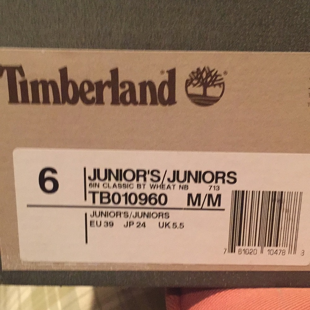 Youth size 6 used Timberland waterproof boots .